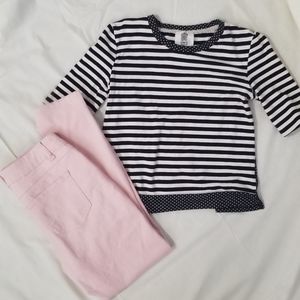 Lilies closet stripped and pokadotted shirt